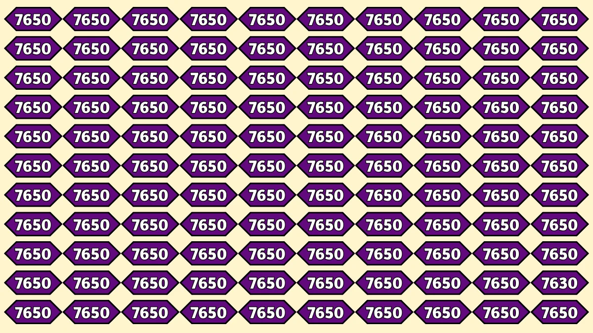 Optical Illusion: Only 5% Can Spot 7630 Among 7650 in 7 Seconds - Can You?