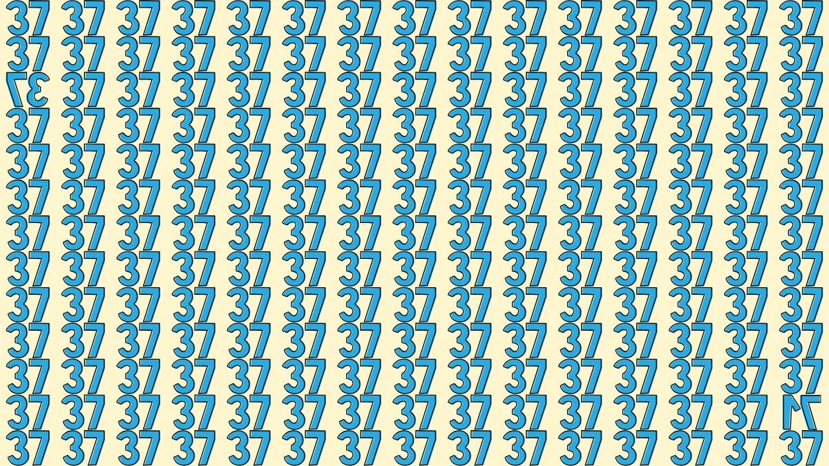 Optical Illusion: Only People with 20/20 Vision Can Spot the Inverted 71 and 37 among 37