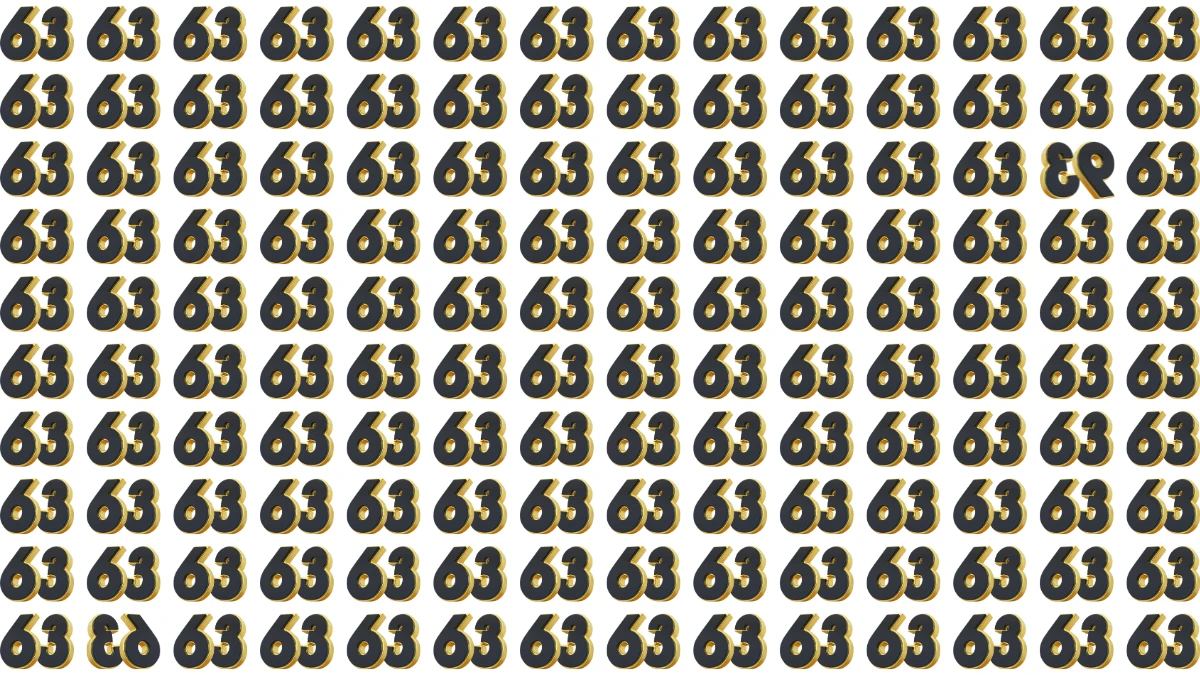 Optical Illusion: Only People with 50/50 Vision Can Spot the Inverted 93 and 63 among 63