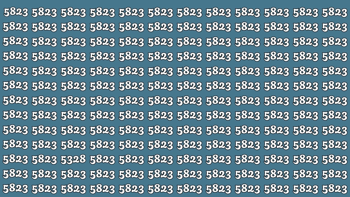 Optical Illusion Puzzle IQ Test: Only People with Sharp Eyes Can Spot the Number 5328 among 5823 in 6 Secs