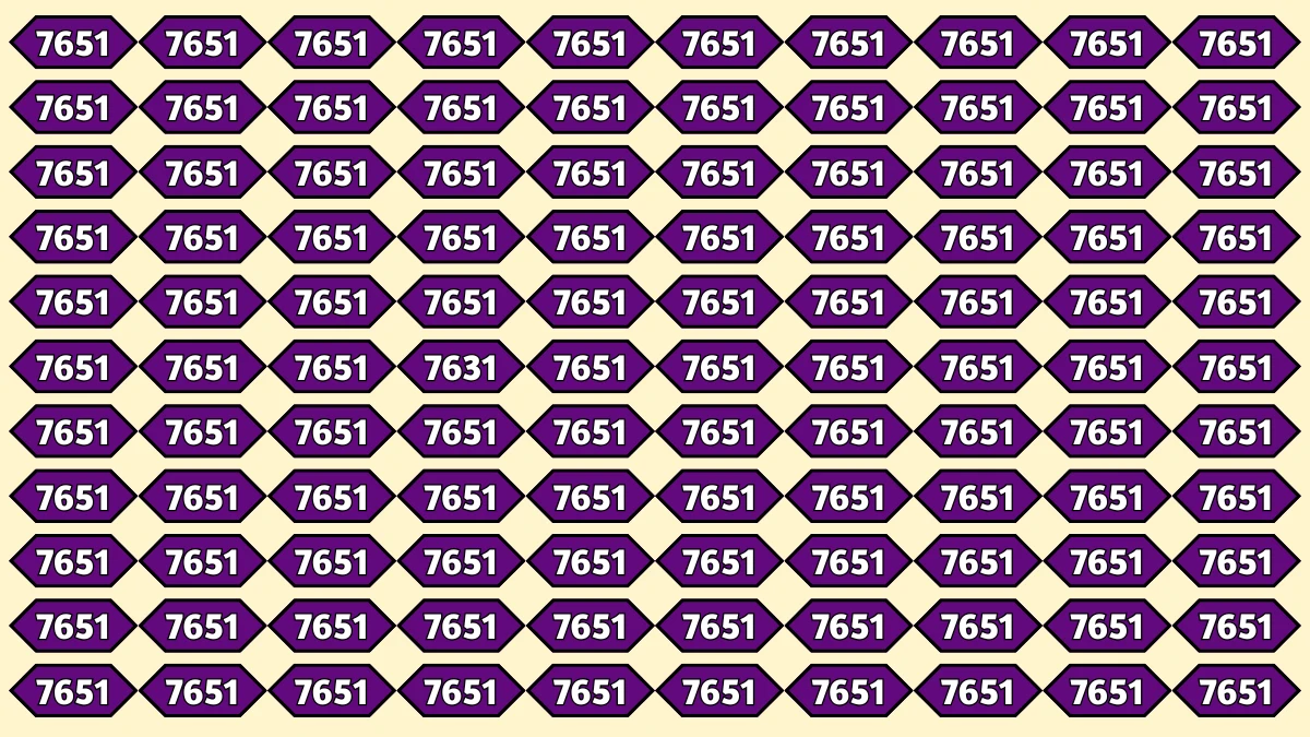 Optical Illusion Puzzle IQ Test: Only People with Sharp Eyes Can Spot the Number 7631 among 7651 in 6 Secs