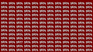 Optical Illusion Puzzle IQ Test: Within 7 Seconds Spot The Number 5677 among 567...