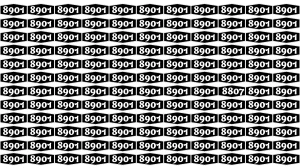 Optical Illusion Puzzle IQ Test: Within 7 Seconds Spot The Number 8807 among 8901