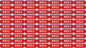 Optical Illusion Puzzle IQ Test: Within 8 Seconds Spot The Number 8612 among 891...