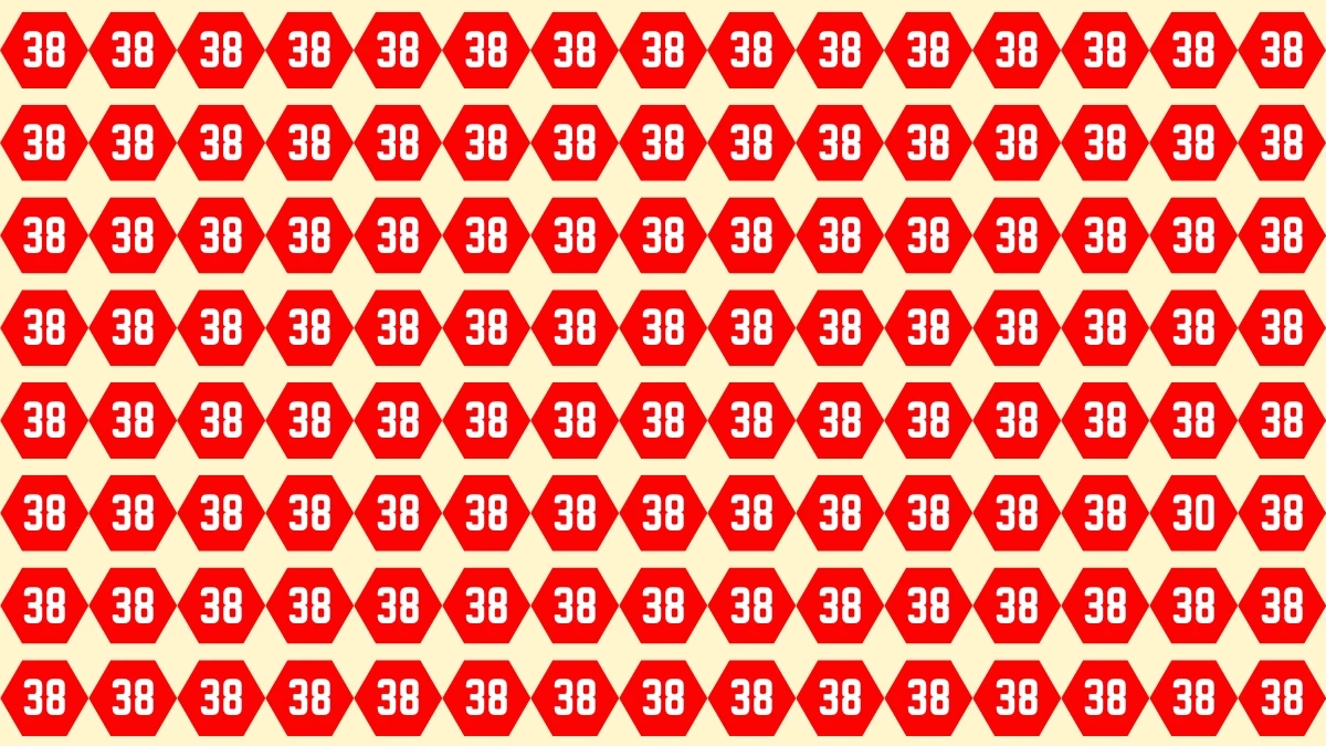 Optical Illusion Spot it Out: Within 7 Seconds Find The Number 30 among 38
