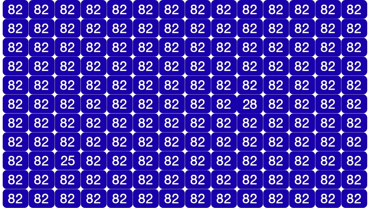 Optical Illusion Test Your Vision: Only Eagle Eyes Can Find 28 & 25 Hidden Among 82 in 7 Seconds!