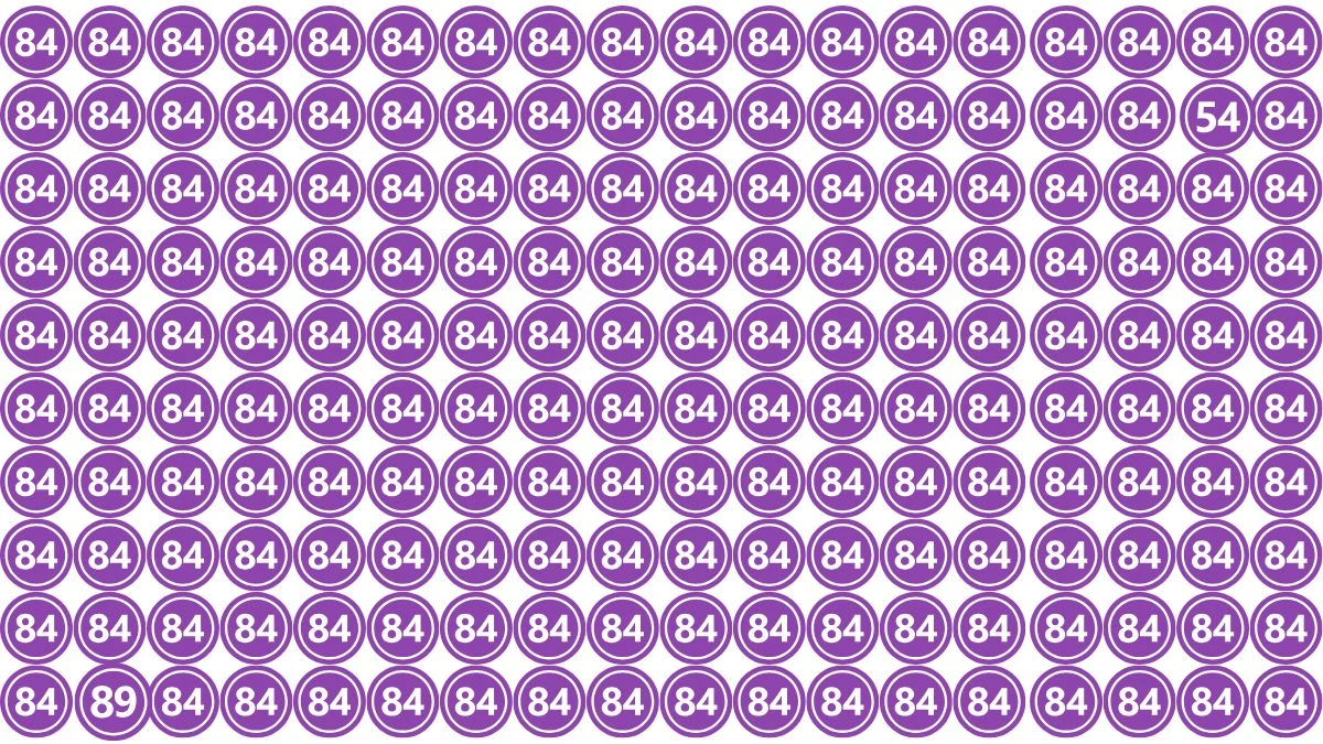 Optical Illusion Test Your Vision: Only Eagle Eyes Can Find 54 & 89 Hidden Among 84 in 7 Seconds!
