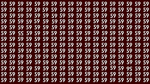 Optical Illusion: Within 8 Seconds Spot The Inverted Number 55 and 56 among 59