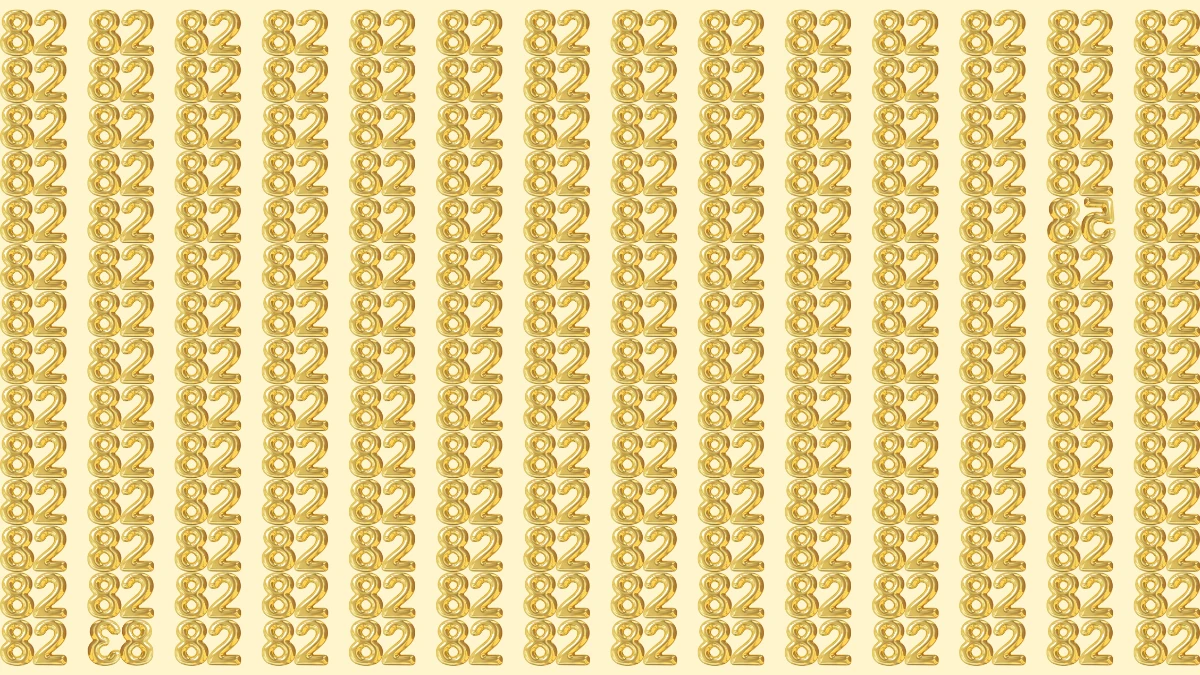 Optical Illusion: Within 8 Seconds Spot The Inverted Number 83 and 58 among 82