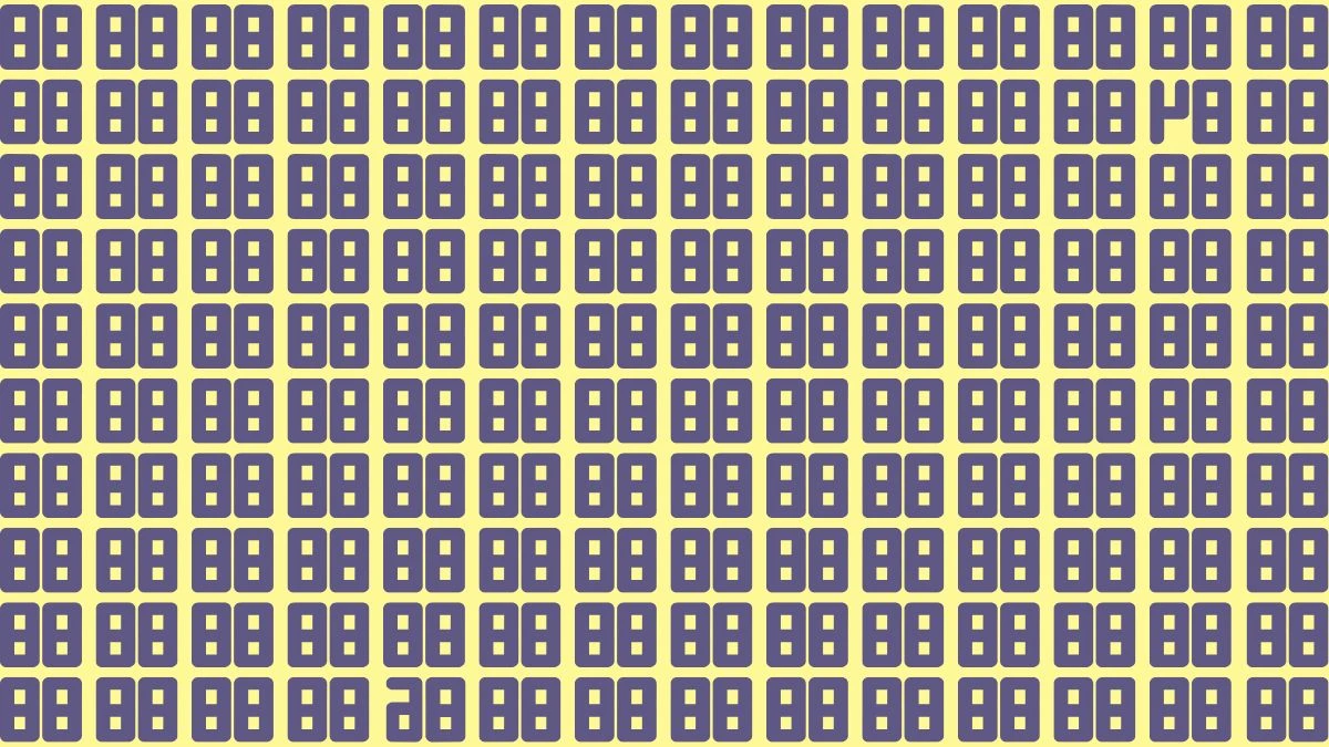Optical Illusion: Within 8 Seconds Spot The Inverted Number 84 and 86 among 88