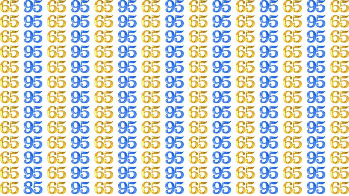 Optical Illusion: Within 8 Seconds Spot The Number 85 among 95 and 65