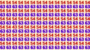 Optical Illusion: Within 9 Seconds Spot The Number 43 among 54 and 63