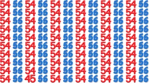 Optical Illusion: Within 9 Seconds Spot The Number 45 among 54 and 56