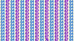 Optical Illusion: Within 9 Seconds Spot The Number 76 among 67 and 64