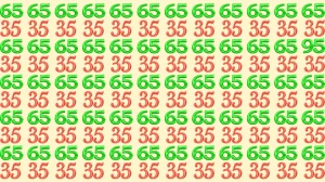 Optical Illusion: Within 9 Seconds Spot The Number 95 among 65 and 35