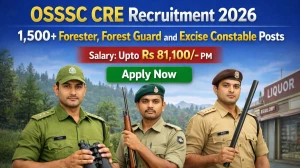 OSSSC Forester Forest Guard Excise Constable Exam Date 2026 Announced (CRE-2025 II) (1,518 Posts)