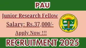 PAU Junior Research Fellow Recruitment 2025 - Apply Offline
