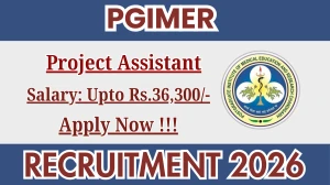 PGIMER Project Assistant Recruitment 2025 – Walk in