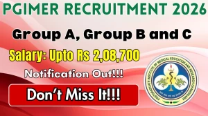 PGIMER Recruitment 2026 - Apply Online for 59 Group A, Group B and C Posts