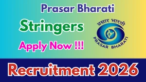 Prasar Bharati Stringers Recruitment 2025 – Apply Offline