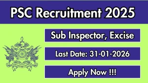 Sikkim PSC Recruitment 2025 – Apply Online for 09 Sub Inspector, Excise Posts