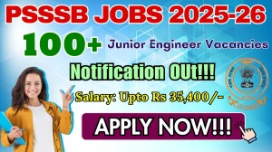 PSSSB Junior Engineer Recruitment 2026 - Apply Online for 157 Posts