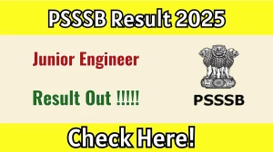 PSSSB Junior Engineer Result 2025 OUT (Direct Link) - Download Scorecard @ sssb.punjab.gov.in