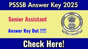 PSSSB Senior Assistant Answer Key 2025 OUT - Download PDF, Response Sheet & Objection Link