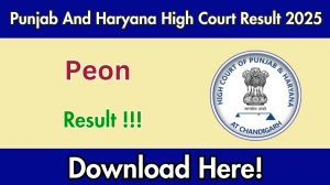 Punjab And Haryana High Court Peon Result 2025 - Check Merit List & Scorecard @highcourtchd.gov.in