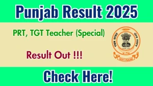 Punjab PRT, TGT Teacher (Special) Result 2025 OUT (Direct Link) - Download Scorecard @educationrecruitmentboard.com