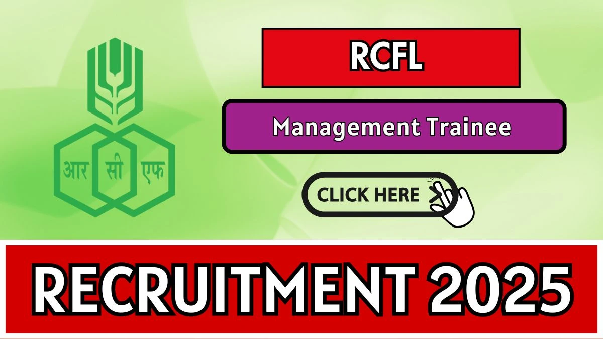 RCFL Management Trainee Recruitment 2025 - Apply Online for 08 Posts