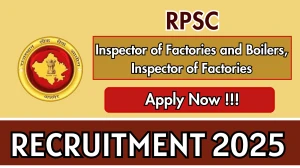 RPSC Recruitment 2025 - Apply Offline for 13 Inspector Posts