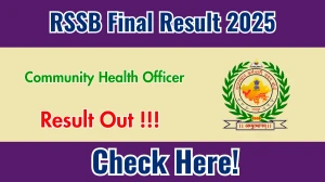 RSSB CHO Final Result 2025 OUT - Download Merit List @rssb.rajasthan.gov.in