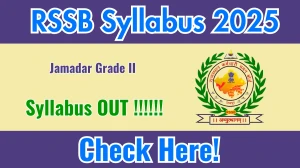 RSSB Jamadar Grade II Syllabus 2025 Out Direct Link to Download Syllabus PDF here
