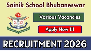 Sainik School Bhubaneswar Recruitment 2026 - Apply Offline for 09 PGT, TGT and More Posts