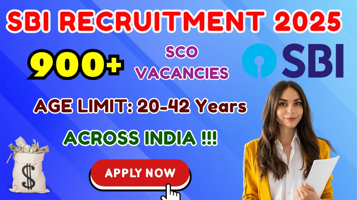 SBI SCO (Specialist Cadre Officers) Recruitment 2025 - Apply Online for 996 Posts