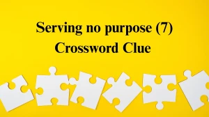 Serving no purpose Crossword Clue Irish Daily Mail Quick 7 letters Answer