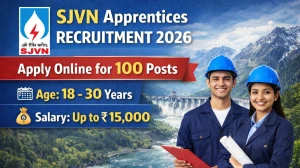 SJVN Limited Apprentices Recruitment 2026 - Apply Online for 100 Posts