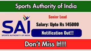 Sports Authority of India Senior Lead Recruitment 2026 - Apply Online