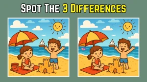 Spot the Difference: Find 3 Differences in 15 Seconds in this Beach Picture