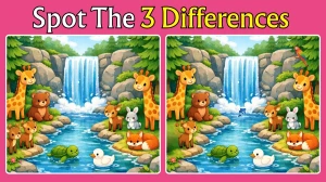 Spot the Differences: Can You Spot 3 Differences in This Waterfall Challenge in Under 10 Seconds?
