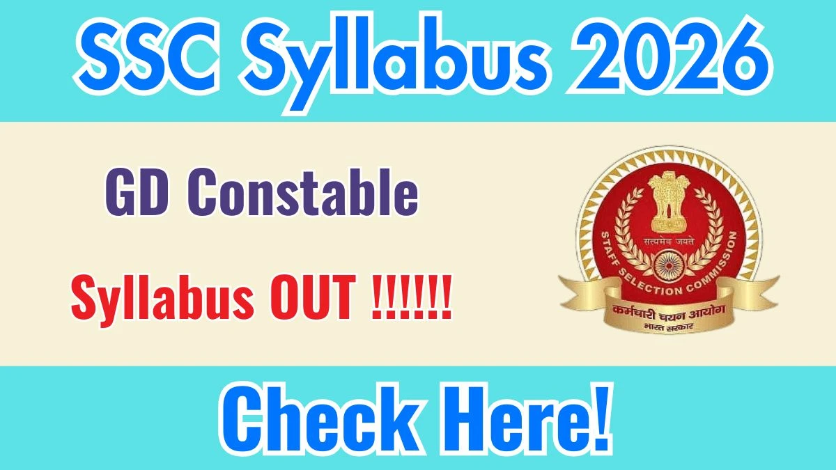 SSC GD Syllabus 2026 - Download PDF & Exam Pattern