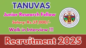 TANUVAS Junior Research Fellow Recruitment 2025 – Walk in