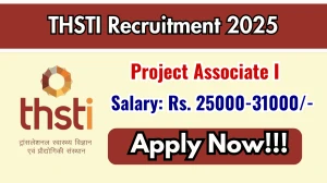 THSTI Project Associate I Recruitment 2025 – Walk in for 02 Posts THSTI Project Associate I Recruitment 2025 – Walk in for 02 Posts