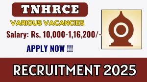 TNHRCE Recruitment 2025 - Apply Offline for 19 Assistant Engineer, Junior Assistant and More Posts TNHRCE Recruitment 2025 - Apply Offline for 19 Assistant Engineer, Junior Assistant and More Posts