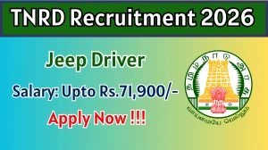TNRD Jeep Driver Recruitment 2026 - Apply Offline