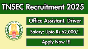 TNSEC Recruitment 2026 - Apply Offline for 09 Office Assistant, Driver Posts
