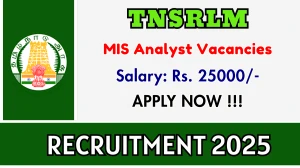 TNSRLM MIS Analyst Recruitment 2025 - Apply Online TNSRLM MIS Analyst Recruitment 2025 - Apply Online