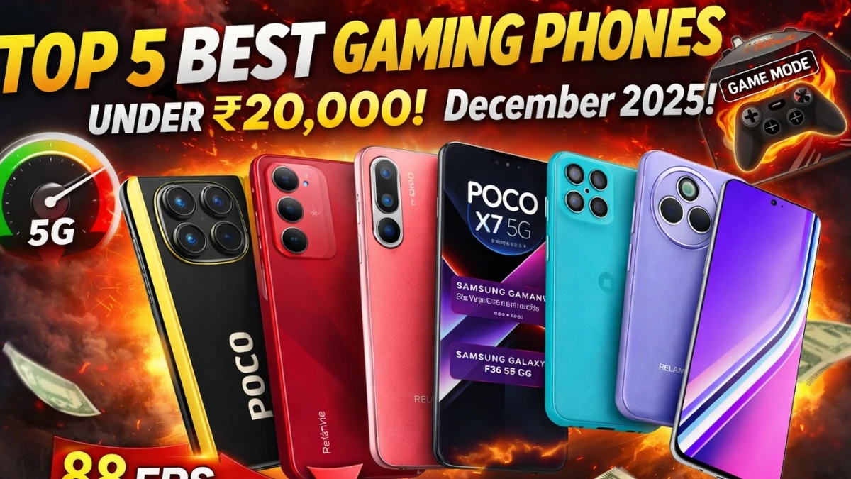 Top 5 Best Gaming Phones Under ₹20,000 in December 2025