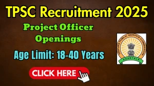 TPSC Project Officer Recruitment 2025 - Apply Online for 01 Posts TPSC Project Officer Recruitment 2025 - Apply Online for 01 Posts